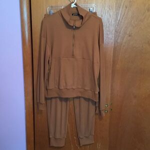 Zara Brown Quarter-Zip Women's outfit